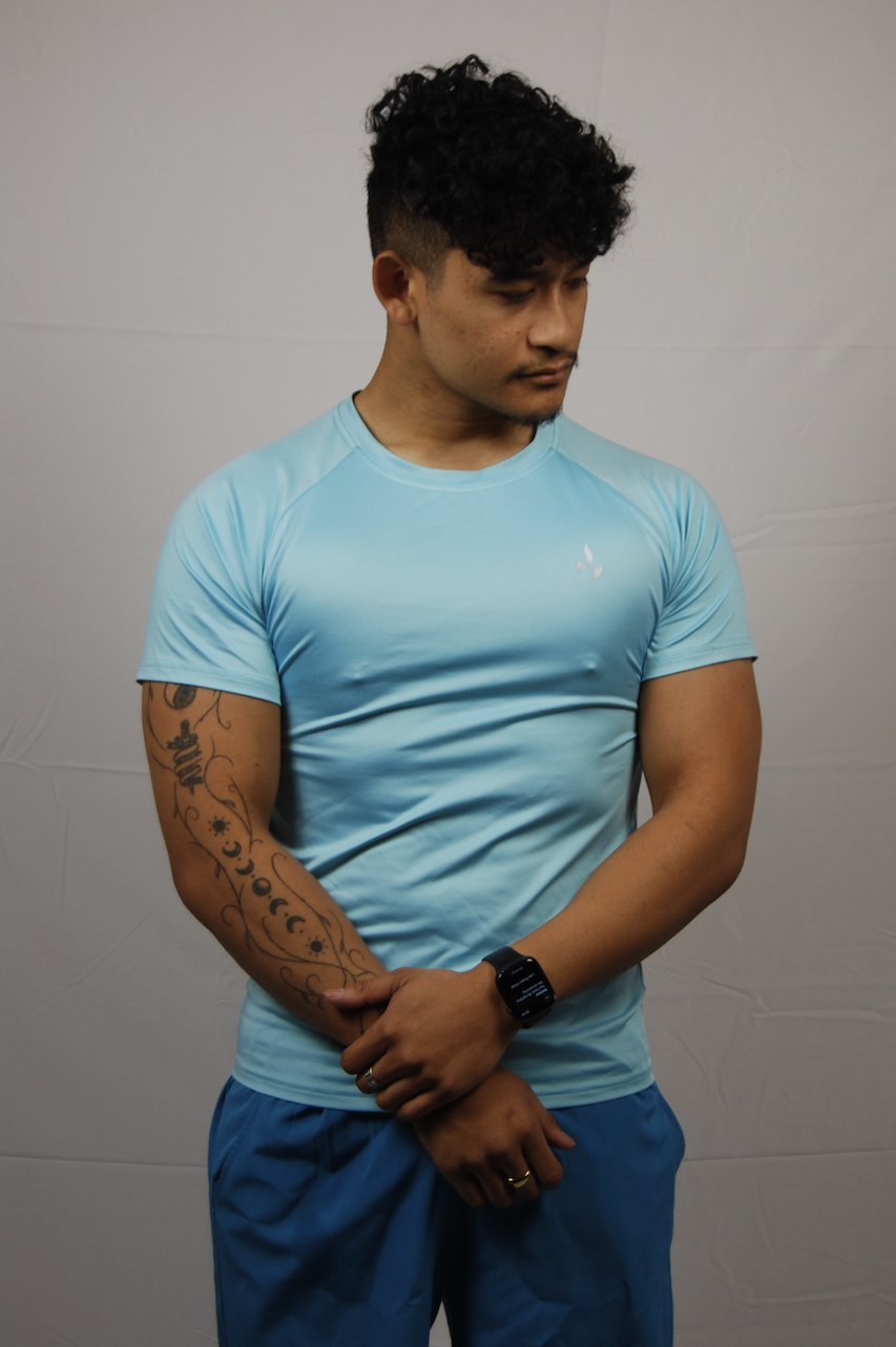 Mini Flame T Shirt Frostbite Blue